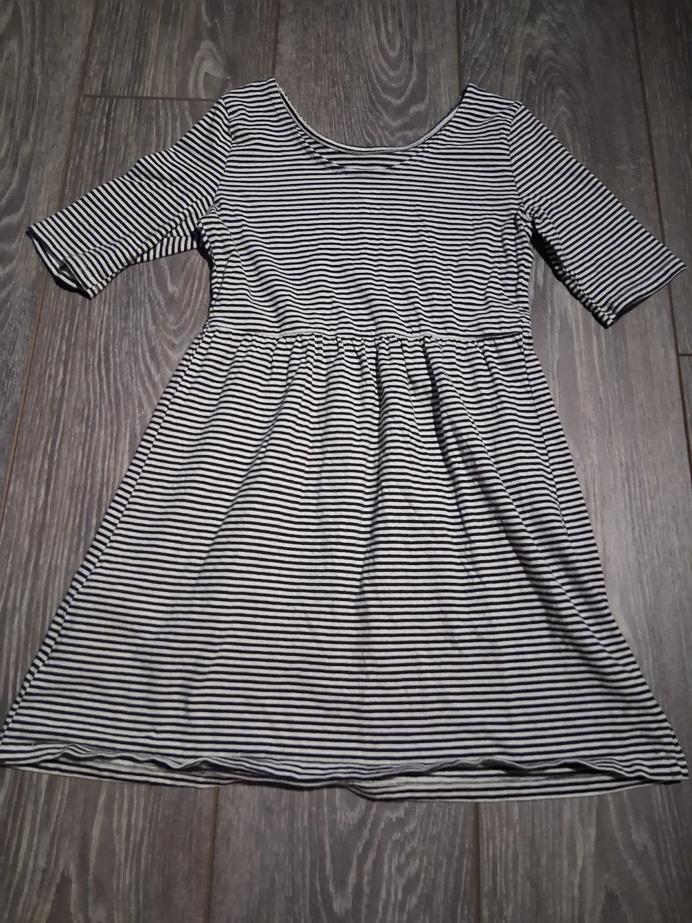 Old Navy Black and White Striped Girls' Casual Dress
